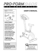 proform 940s exercise bike price pdf manual
